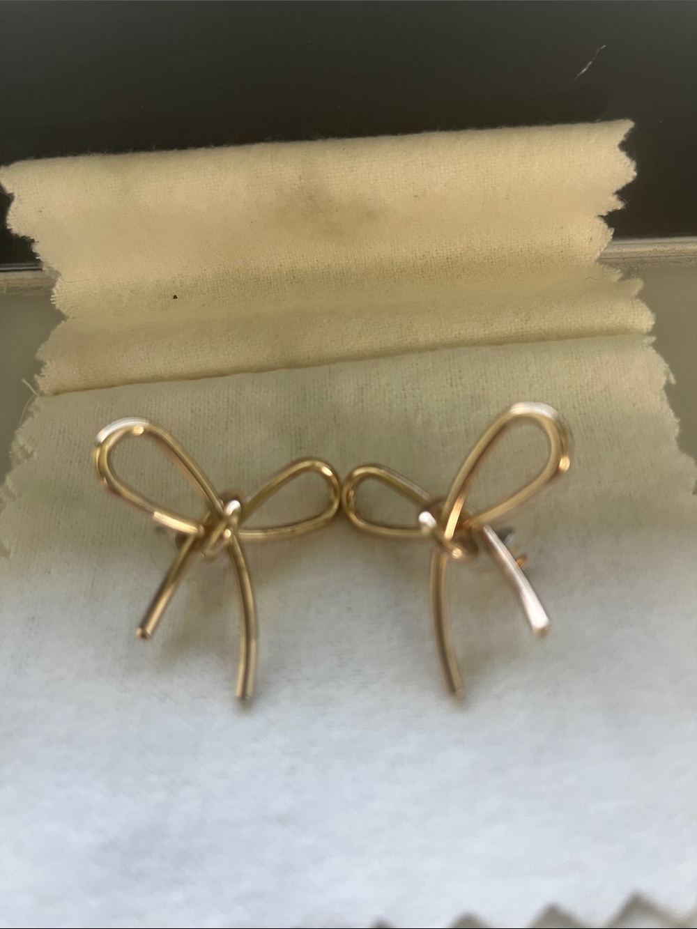 Minimalist Gold Bow Knot Stud Earrings for Women